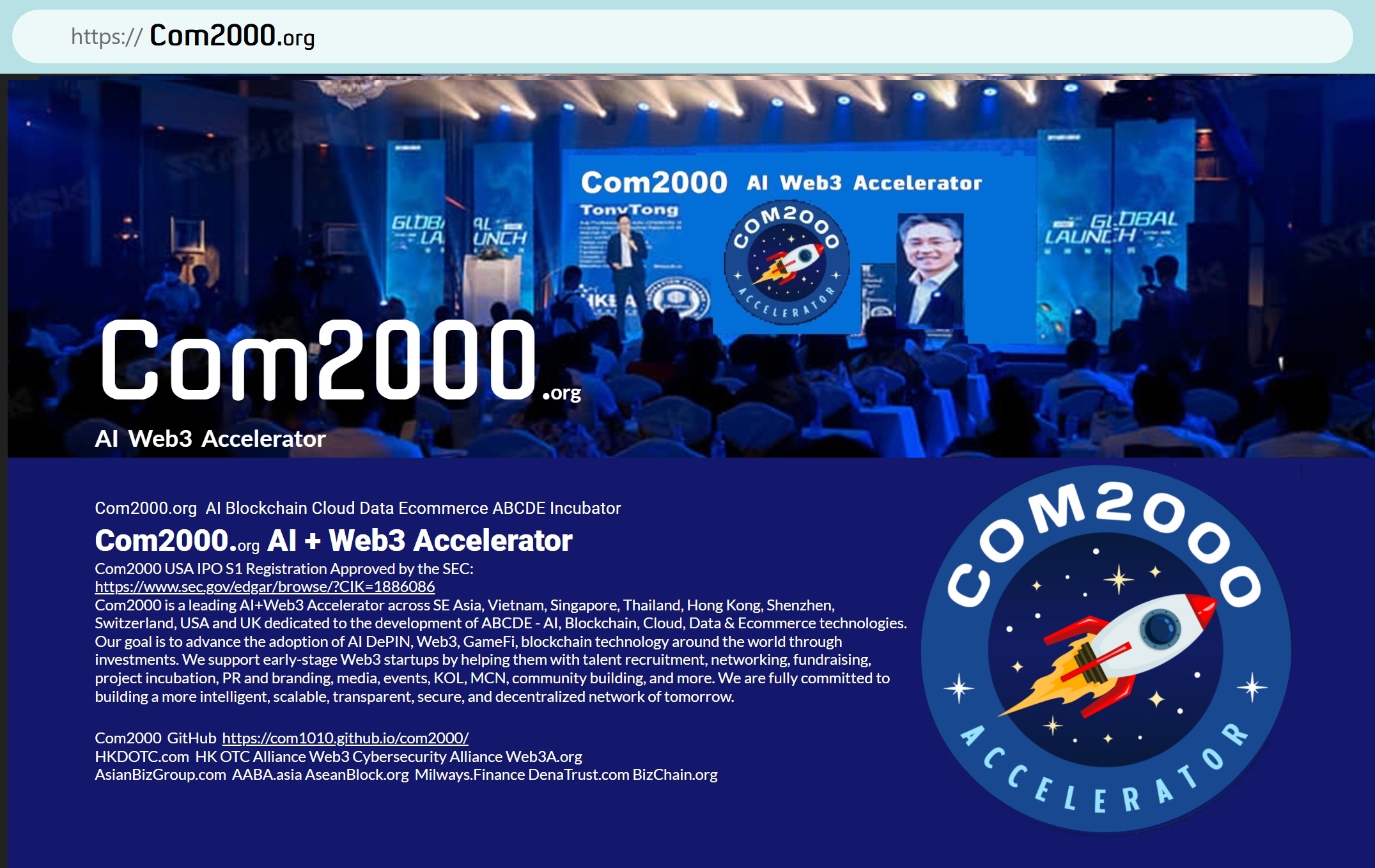 Com2000 IPO logo